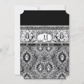 Invitations de Deco Black Mariage damassé (Dos)