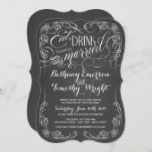 Invitations de découpe de Mariage de tableau de bo (Devant / Derrière)
