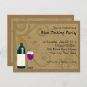 Invitations de dégustation de vin (Devant / Derrière)