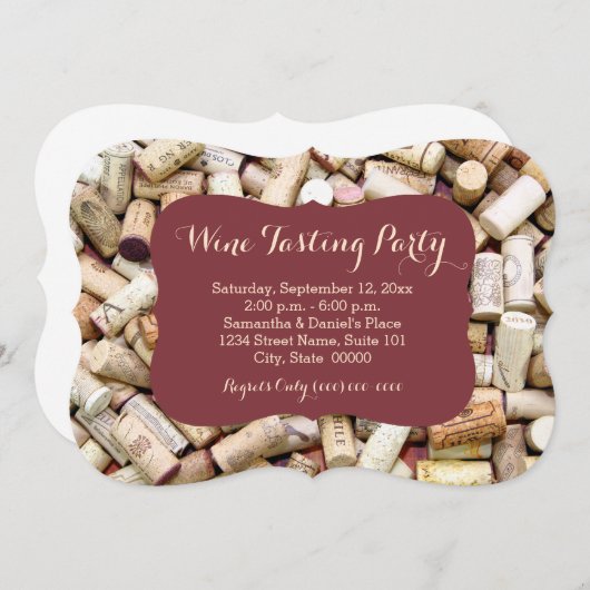 Invitations de dégustation de vin (Devant / Derrière)