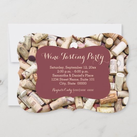 Invitations de dégustation de vin (Devant)