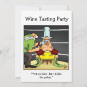 Invitations de dégustation de vin amusantes (Devant)