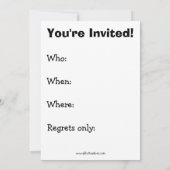 Invitations de dégustation de vin amusantes (Dos)