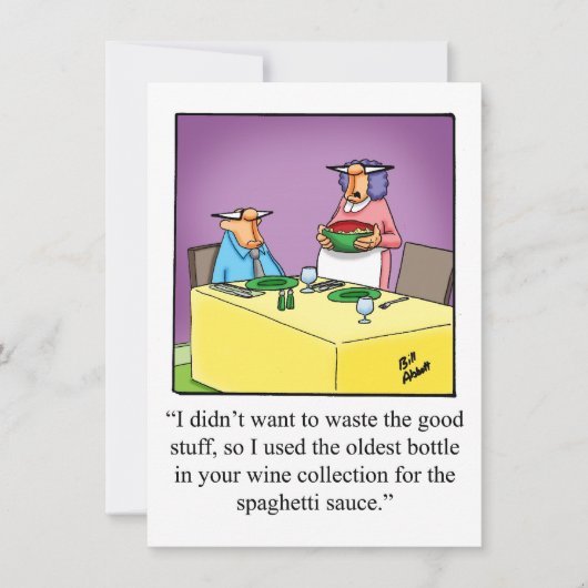 Invitations de dégustation de vin amusantes (Devant)