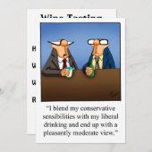 Invitations de dégustation de vin amusantes (Devant / Derrière)