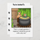 Invitations de dégustation de vin amusantes (Devant / Derrière)