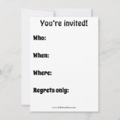 Invitations de dégustation de vin amusantes (Dos)