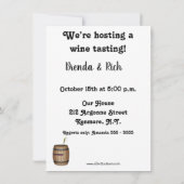 Invitations de dégustation de vin amusantes (Dos)
