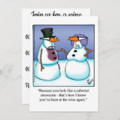 Invitations de dégustation de vin amusantes (Devant / Derrière)