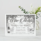 Invitations de dégustation de vin Vintage (Debout devant)