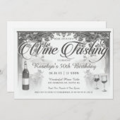 Invitations de dégustation de vin Vintage (Devant / Derrière)