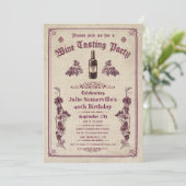 Invitations de dégustation de vins (Rustic Vintage (Debout devant)