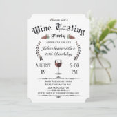 Invitations de dégustation de vins (Vintage) v.2 (Debout devant)