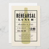 Invitations de déjeuner de répétition de vin avec (Devant / Derrière)