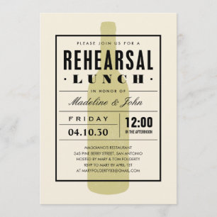 Invitations de déjeuner de répétition de vin avec
