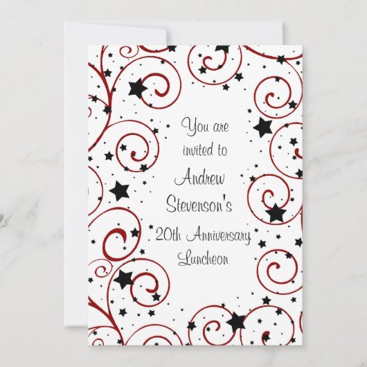 Invitations de déjeuner pour l'anniversaire de l'e (Devant)