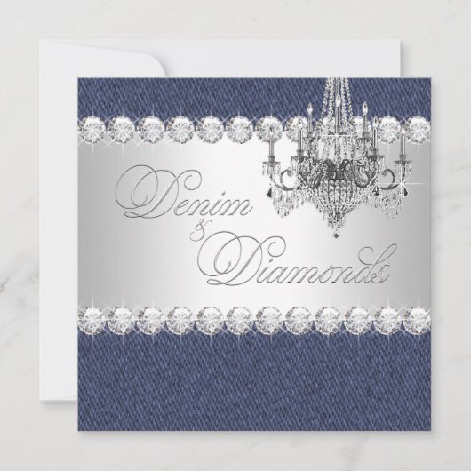 Invitations de Denim et Diamond Party (Devant)