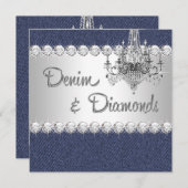 Invitations de Denim et Diamond Party (Devant / Derrière)