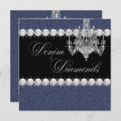 Invitations de Denim et Diamond Party (Devant / Derrière)