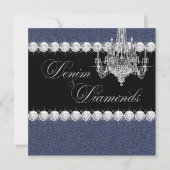 Invitations de Denim et Diamond Party (Devant)