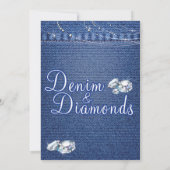 Invitations de Denim et Diamonds Party (Dos)