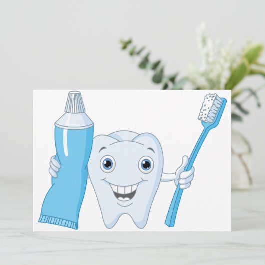 Invitations de dent et de brosse à dents (Debout devant)