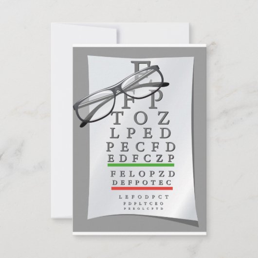 Invitations de diagramme d'optométriste (Devant)