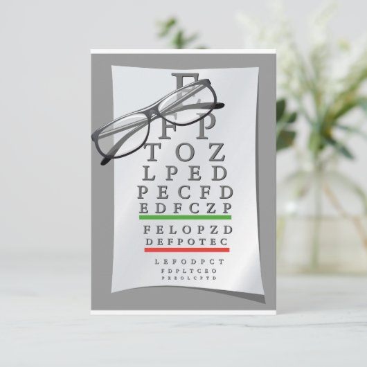 Invitations de diagramme d'optométriste (Debout devant)