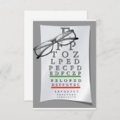 Invitations de diagramme d'optométriste (Devant / Derrière)