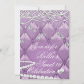 Invitations de Diamond, Pearls et Bling Party (Dos)