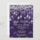 Invitations de Diamond, Pearls et Bling Party (Devant)