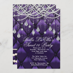 Invitations de Diamond, Pearls et Bling Party
