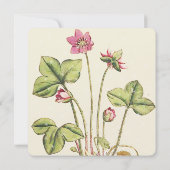 Invitations de dîner de fleurs sauvages vertes (Dos)