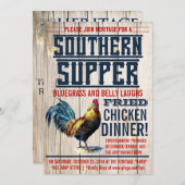 Invitations de dîner de poulet frit (Devant / Derrière)