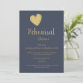 Invitations de dîner de répétition de coeur d'or (Debout devant)