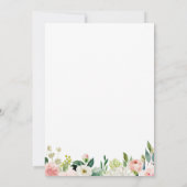 Invitations de dîner de répétition de fleur rose (Dos)