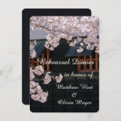 Invitations de dîner de répétition de fleurs de (Devant / Derrière)