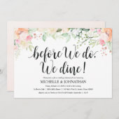 Invitations de dîner de répétition de mariage (Devant / Derrière)