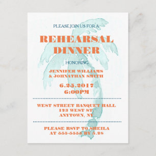 Invitations de dîner de répétition de typographie