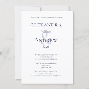 Invitations de dîner de répétition de typographie