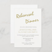 Invitations de dîner de répétition de typographie (Devant / Derrière)
