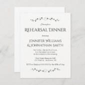 Invitations de dîner de répétition de vignes de (Devant / Derrière)