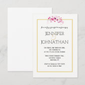 Invitations de dîner de répétition d'or (Devant / Derrière)