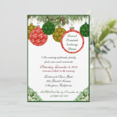 Invitations de dîner d'échange d'ornement de Noël (Debout devant)