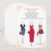 Invitations de dîner et de défilé de mode (Devant / Derrière)