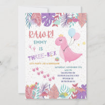 Invitations de Dinosaur