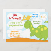 Invitations de dinosaure (Devant / Derrière)