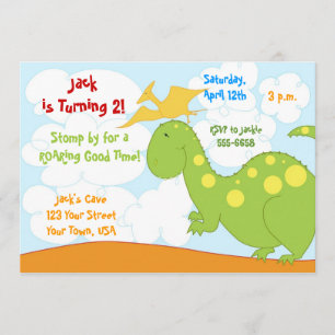 Invitations de dinosaure