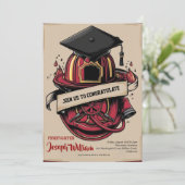invitations de diplôme de pompier (Debout devant)