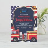 invitations de diplôme de pompier (Debout devant)